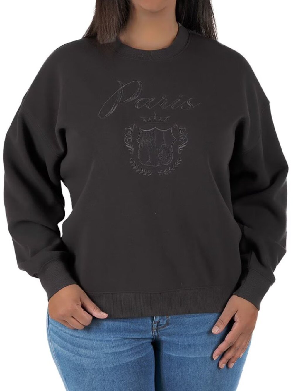 Classic Paris Embroidered Crewneck Sweatshirt